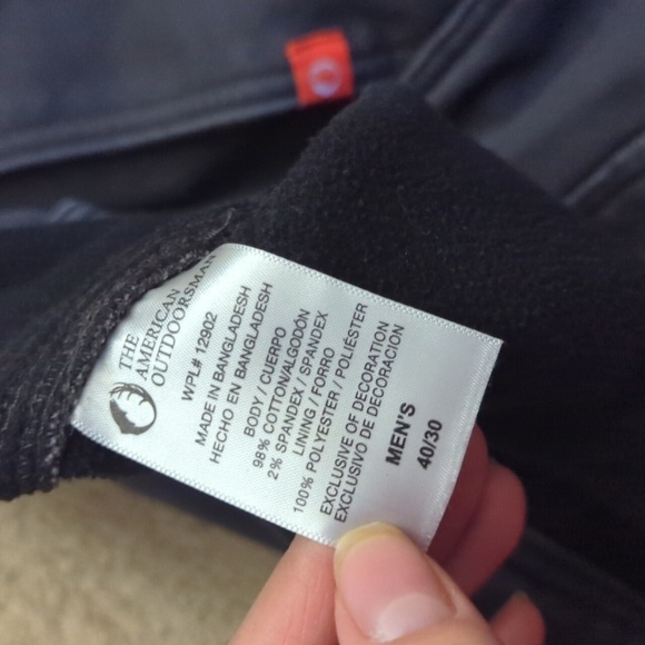 The American Outdoorsman Dark Chocolate Brown Straight Leg Fleece Pants Sz 40X30 - Picture 10 of 10